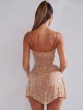 Diynav Women's Hot Diamond Sexy Perspective Sling Dress Skirt Dress Dress Dress Banquet Dress Dress