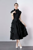 Diynav Dress Sweet Wooden Ear-Stupling Long Heavy Industry Folding Haewn Dress Women 2025 Spring And Summer