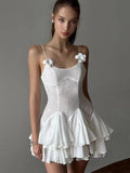 Diynav Summer New Body-Repair Sexy Perspective Sling Dress High-End Temperament Lotus Leaf Skirt Small Dress Dress