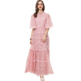 Diynav Industry Lianglid Leafs Pink-Senage Princess Style Dresses Summer Women's New 2024