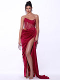 Diynav Summer New High-End Women's Sexy High Open Fork Breast Dress Lace Bump Dress Dress Dress