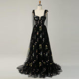 Diynav Temperament Famous Birthday Party Adult Ceremony Performance Dress Long Evening Dress Shredded Flower Slings Bra Little Dress Woman