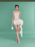 Diynav Lace Lace Lace Tective Back Strapped With Ass Dress Two Sets