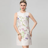 Diynav Industry Nail Pearled Pearled Tidered 3D Flower Shown Skinny Young Dresses Summer Women's Dress 2025