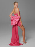 Diynav Women's Black Sexy Folding Bag With A Thoracic Dress Can Be Removed With A Bow Trim Ribbon