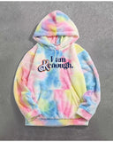 Diynav Autumn And Winter New Personalized Street Tweed Lamb Languid Languid Wind Loose Tie Dye I Am Kenough Company