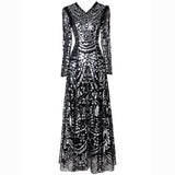 Diynav Temperament V-Neck Heavy Industry Luxury Sleeve Long-Sleeved Black Dress Dress Dress Station Spring And Autumn Women's Dress 2025