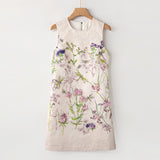 Diynav Industry Nail Pearled Pearled Tidered 3D Flower Shown Skinny Young Dresses Summer Women's Dress 2025