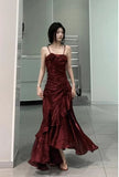 Diynav Dress New French Masquein Blue Hanging Dress Female Summer At-Aug Princess Birthday Dress