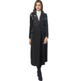 Diynav Wind Heavy Industry Glided Long Sleeves Double Buckle Red Long Wind Coat Women's New Autumn And Winter 2024
