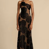 Diynav Women's New Sexy Dress Black Perspective Sling Skirt Sexy Bareback Dress Dress Evening Dress