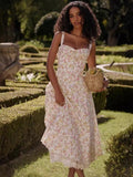 Diynav Sale Of New Sexy Slings Print Dress Mid-Length Dress High-End Temperament Thin Tie Dress Dress Dress Dress