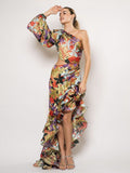 Diynav Sexy Sleeves Irregular Lotus Leafy Dress Temperament Holiday Dress Dress Dress Dress Dress