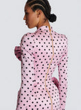 Diynav Dress Wave Point Printing Deep V-Neck Heavy Industry Flower Folds To The Waist Dress Short New Model