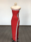 Diynav Industry Bandage Dress Fish Bone Stender Diamond Bra Open Bosom Dress Dress Dress Women's Clothing Explosion