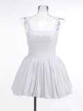 Diynav Women's Sexy Sling Dress Skirt Short Dress Temperament Thin Folds Poneng Skirt Dress Dress Dress Dress Dress