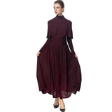 Diynav Sleeves Folded Waist Wine Red Elastic Knitted Princess Style Dress Station Spring And Summer Women New 2025