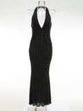 Diynav Women's New Sexy Bare Back Perspective Hanging Neck Ass Hot Dress Dress Dress
