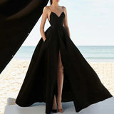 Diynav Women's Clothing 2025 Summer New Wish Sexy V-Neck Dress With Evening Dress