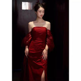 Diynav Toasting Female Senior Sense Bride Shoulder French Light Luxury High-End Engagement Dress Temperament