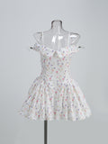 Diynav New Sexy Shoulder Sling Dress Fashion Temperament Print Poneng Skirt Dress Dress Dress Dress Dress Dress