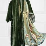 Diynav Large-Size Korean Velvet Belt Color Clove Digital Flower Dress Dress Pyjamas