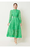 Diynav Elegant Lace Dress Autumn 2024 New Bubble Sleeve Long Sleeve Embroidered Dress Dress Woman