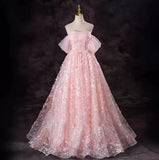 Diynav Fairy Evening Dress Pink Word Shoulder Vocal Piano Art Princess Ponpong Skirt Adult Ceremony Host Dress Dress