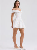 Diynav New Sexy Shoulder Sling Dress Fashion Temperament Print Poneng Skirt Dress Dress Dress Dress Dress Dress