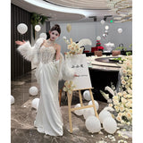 Diynav Dress Adult Ceremony High-End Light Luxury Niche Comity Qianjin Patty High-End Feeling Hanging Neck Annual Meeting Skirt Banquet