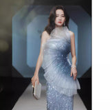 Diynav Dress Women 2024 New Design Sense Of Niche Annual Meeting Host Fishtail Show Solo Performance Of Senior Sense Female