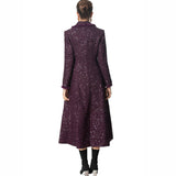 Diynav Industry Wool Long-Sleeved Sleeves Clame Collar Fashion Double Buckle Purple Coat Woman New Spring And Autumn 2025