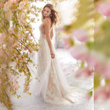 Diynav Explosion Of New Lace Sexy V-Neck Sleeveless Wedding Dress Dress Dress Dress