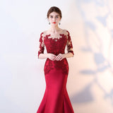 Diynav Dress Woman 2025 New Banquet Host Performance Fishtail Long Repair Bride Wedding Toasting Suit