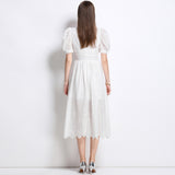 Diynav Dress Female Travel Photo Summer French Hollow High-End Feel Seaside Beach Long Skirt