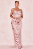 Diynav New Silk And Satin Braked Fork And Knee Dress Dress Sexy Evening Dress