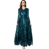 Diynav Temperament V-Neck Heavy Industry Luxury Sleeve Long-Sleeved Black Dress Dress Dress Station Spring And Autumn Women's Dress 2025