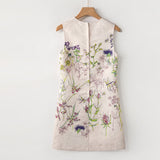 Diynav Industry Nail Pearled Pearled Tidered 3D Flower Shown Skinny Young Dresses Summer Women's Dress 2025