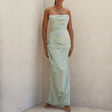 Diynav New Silk And Satin Braked Fork And Knee Dress Dress Sexy Evening Dress