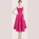 Diynav Hepburnian Niche Temperament Retro Sling With Large Hem Pendulum Sling Dress Fluffy Dress Dress
