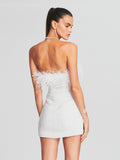 Diynav Women's Dress Sexy Bareback Ostrich Hairy Twisted Dress High-End Temperament Fashion Sleek Ass Skirt