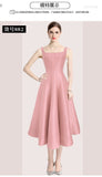 Diynav Hepburnian Niche Temperament Retro Sling With Large Hem Pendulum Sling Dress Fluffy Dress Dress