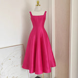 Diynav Hepburnian Niche Temperament Retro Sling Under Hem Pendulum Sling Dress Skirt Dress Tide