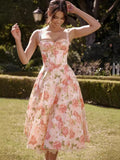 Diynav Sale Of New Sexy Slings Print Dress Mid-Length Dress High-End Temperament Thin Tie Dress Dress Dress Dress