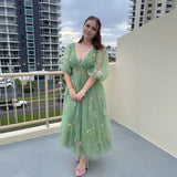 Diynav Women Green High-End Adult Birthday Host Sexy Family Bridesmaids