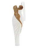 Diynav And Winter New Sleeves Hot Dress Three-Dimensional Flower Bag Tight-Up Fashion Dinner Dress Dress