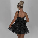 Diynav Sexy Shoulderless Strap-Less Braided Sleeveless Body-Cuffed Dress Super Short Skirt Black Small Gift
