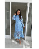 Diynav Women's New French Lace Collar Bubble Bubble Sleeve Dress Temperament To Show Skinny Dress