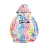 Diynav Autumn And Winter New Personalized Street Tweed Lamb Languid Languid Wind Loose Tie Dye I Am Kenough Company