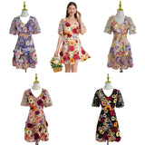Diynav Summer New French Design Heavy Industry Three-Dimensional Flowers Slimming Thin And Hip Delicate Dress Women's Clothing
